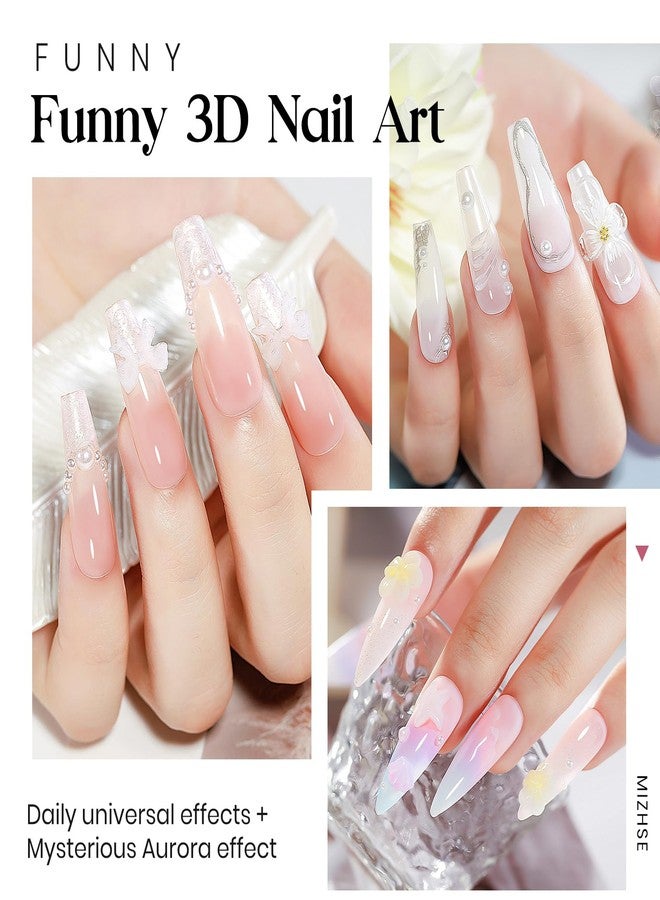 MIZHSE Solid Builder Gel for Nails, Non-Sticky Clear and White 3D Nail Art, Sculpting Building Hard Gel with Dual Form Silicone Pen for Carving Patterns Decoration Nail Art Manicure Home DIY - Image 5